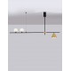 Sandy Black Metal & Brass Gold LED E27 1x12 Watt LED G9 2x5 Watt 230 Volt IP20 Bulb Excluded L: 123 W: 15 H: 70 cm 