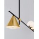 Sandy Black Metal & Brass Gold LED E27 1x12 Watt LED G9 2x5 Watt 230 Volt IP20 Bulb Excluded L: 123 W: 15 H: 70 cm 