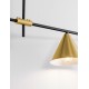 Sandy Black Metal & Brass Gold LED E27 1x12 Watt LED G9 2x5 Watt 230 Volt IP20 Bulb Excluded L: 123 W: 15 H: 70 cm 