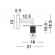 Gold Metal LED E27 1x12 Watt 230 Volt IP20 Bulb Excluded D: 12 W: 21 H: 15.5 cm 