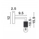 Gold Metal LED E27 1x12 Watt 230 Volt IP20 Bulb Excluded D: 12 W: 12 H: 15.5 cm 