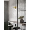 Gold Metal LED E27 1x12 Watt 230 Volt IP20 Bulb Excluded D: 20 H 1: 14.5 H 2: 180 cm Adjustable height