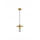 Gold Metal LED E27 1x12 Watt 230 Volt IP20 Bulb Excluded D: 20 H 1: 14.5 H 2: 180 cm Adjustable height 