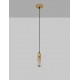 Gold Metal LED E27 1x12 Watt 230 Volt IP20 Bulb Excluded D: 20 H 1: 14.5 H 2: 180 cm Adjustable height 
