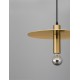 Gold Metal LED E27 1x12 Watt 230 Volt IP20 Bulb Excluded D: 35 H 1: 19.5 H 2: 180 cm Adjustable height 