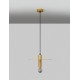 Gold Metal LED E27 1x12 Watt 230 Volt IP20 Bulb Excluded D: 35 H 1: 19.5 H 2: 180 cm Adjustable height 