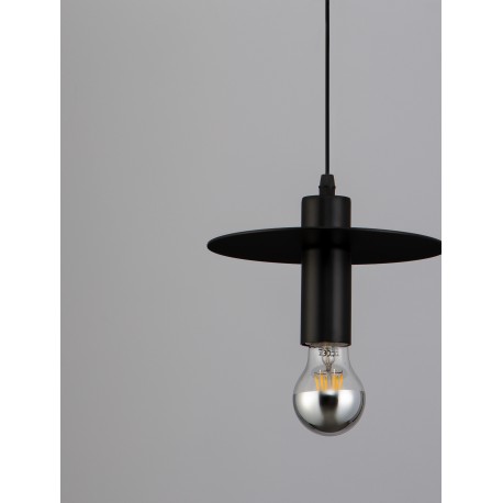 Black Metal LED E27 1x12 Watt 230 Volt IP20 Bulb Excluded D: 20 H 1: 14.5 H 2: 180 cm Adjustable height 