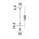 Black Metal LED E27 1x12 Watt 230 Volt IP20 Bulb Excluded D: 20 H 1: 14.5 H 2: 180 cm Adjustable height 