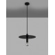 Black Metal LED E27 1x12 Watt 230 Volt IP20 Bulb Excluded D: 35 H 1: 19.5 H 2: 180 cm Adjustable height 