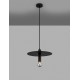 Black Metal LED E27 1x12 Watt 230 Volt IP20 Bulb Excluded D: 35 H 1: 19.5 H 2: 180 cm Adjustable height 
