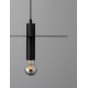 Black Metal LED E27 1x12 Watt 230 Volt IP20 Bulb Excluded D: 35 H 1: 19.5 H 2: 180 cm Adjustable height 
