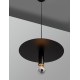 Black Metal LED E27 1x12 Watt 230 Volt IP20 Bulb Excluded D: 35 H 1: 19.5 H 2: 180 cm Adjustable height 