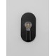 Black Metal LED E27 1x12 Watt 230 Volt IP20 Bulb Excluded D: 12.5 W: 10 H: 25 cm 