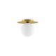 Gold Metal & Opal Glass LED G9 1x5 Watt 230 Volt IP20 Bulb Excluded D: 23 H: 18 cm 