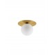 Gold Metal & Opal Glass LED G9 1x5 Watt 230 Volt IP20 Bulb Excluded D: 23 H: 18 cm 