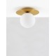 Gold Metal & Opal Glass LED G9 1x5 Watt 230 Volt IP20 Bulb Excluded D: 23 H: 18 cm 