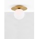Gold Metal & Opal Glass LED G9 1x5 Watt 230 Volt IP20 Bulb Excluded D: 23 H: 18 cm 