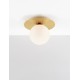 Gold Metal & Opal Glass LED G9 1x5 Watt 230 Volt IP20 Bulb Excluded D: 23 H: 18 cm 