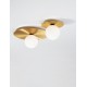 Gold Metal & Opal Glass LED G9 1x5 Watt 230 Volt IP20 Bulb Excluded D: 23 H: 18 cm 