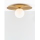 Gold Metal & Opal Glass LED E27 1x12 Watt 230 Volt IP20 Bulb Excluded D: 40 H: 18 cm 