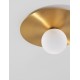 Gold Metal & Opal Glass LED E27 1x12 Watt 230 Volt IP20 Bulb Excluded D: 40 H: 18 cm 