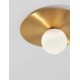 Gold Metal & Opal Glass LED E27 1x12 Watt 230 Volt IP20 Bulb Excluded D: 40 H: 18 cm 