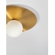 Gold Metal & Opal Glass LED E27 1x12 Watt 230 Volt IP20 Bulb Excluded D: 40 H: 18 cm 