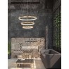 Triac Dimmable Gold Leaf Aluminium & Acrylic LED 83 Watt 230 Volt 5597Lm 3000K IP20 D1: 61 D2: 45 D3: 35.5 H: 150 cm Adjustabl