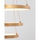 Triac Dimmable Gold Leaf Aluminium & Acrylic LED 83 Watt 230 Volt 5597Lm 3000K IP20 D1: 61 D2: 45 D3: 35.5 H: 150 cm Adjustabl
