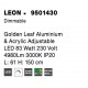 Triac Dimmable Gold Leaf Aluminium & Acrylic LED 83 Watt 230 Volt 5597Lm 3000K IP20 D1: 61 D2: 45 D3: 35.5 H: 150 cm Adjustabl
