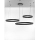 3000K Triac Dimmable Sandy Black Aluminium & Acrylic LED 140 Watt 230 Volt 7840Lm IP20 D1: 60 D2: 80 D3: 100 H: 250 cm Adjust