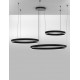 3000K Triac Dimmable Sandy Black Aluminium & Acrylic LED 140 Watt 230 Volt 7840Lm IP20 D1: 60 D2: 80 D3: 100 H: 250 cm Adjust