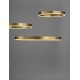 3000K Triac Dimmable Brass Gold Aluminium & Acrylic LED 140 Watt 230 Volt 7840Lm IP20 D1: 60 D2: 80 D3: 100 H: 250 cm Adjusta