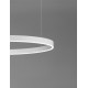 3000K Triac Dimmable Sandy White Aluminium & Acrylic LED 72 Watt 5250Lm 230 Volt IP20 D: 120 H: 250 cm Adjustable Height 