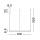 3000K Triac Dimmable Sandy White Aluminium & Acrylic LED 72 Watt 5250Lm 230 Volt IP20 D: 120 H: 250 cm Adjustable Height 