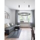 3000K Triac Dimmable Sandy Black Aluminium & Acrylic LED 72 Watt 5250Lm 230 Volt IP20 D: 120 H: 250 cm Adjustable Height