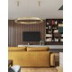 3000K Triac Dimmable Brass Gold Aluminium & Acrylic LED 72 Watt 5250Lm 230 Volt IP20 D: 120 H: 250 cm Adjustable Height 