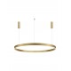 3000K Triac Dimmable Brass Gold Aluminium & Acrylic LED 72 Watt 5250Lm 230 Volt IP20 D: 120 H: 250 cm Adjustable Height 
