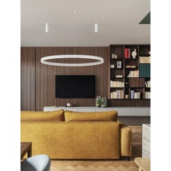 3000K Triac Dimmable Sandy White Aluminium & Acrylic LED 80 Watt 6000Lm 230 Volt IP20 D: 150 H: 250 cm Adjustable Height 