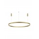 3000K Triac Dimmable Brass Gold Aluminium & Acrylic LED 80 Watt 6000Lm 230 Volt IP20 D: 150 H: 250 cm Adjustable Height 