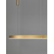 3000K Triac Dimmable Brass Gold Aluminium & Acrylic LED 80 Watt 6000Lm 230 Volt IP20 D: 150 H: 250 cm Adjustable Height 