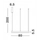 2700-6000K Changing CCT & Dimming Brass Gold Aluminium & Acrylic LED 50 Watt 3684Lm 230 Volt IP20 D: 80 H: 200 cm 