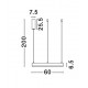 2700-6000K Changing CCT & Dimming Sandy White Aluminium & Acrylic LED 40 Watt 2943Lm 230 Volt IP20 D: 60 H: 200 cm Adjustable 