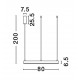 2700-6000K Changing CCT & Dimming Sandy White Aluminium & Acrylic LED 50 Watt 3684Lm 230 Volt IP20 D: 80 H: 200 cm 