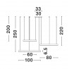 2700-6000K Changing CCT & Dimming Sandy Black Aluminium & Acrylic LED 140 Watt 230 Volt 7840Lm IP20 D1: 60 D2: 80 D3: 100 H: 