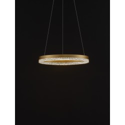 Triac Dimmable Brass Gold Aluminium LED 23 Watt 220 Volt 2521Lm 3000K IP20 D: 40 H: 150 cm Adjustable Height 