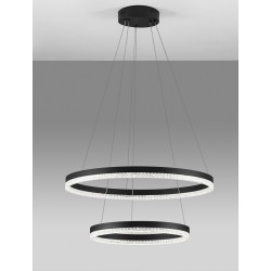 Triac Dimmable Sandy Black Aluminium LED 52 Watt 220 Volt 5684Lm 3000K IP20 D: 60 H: 150 cm Adjustable Height 