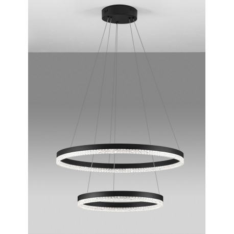 Triac Dimmable Sandy Black Aluminium LED 52 Watt 220 Volt 5684Lm 3000K IP20 D: 60 H: 150 cm Adjustable Height 