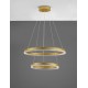 Triac Dimmable Brass Gold Aluminium LED 52 Watt 220 Volt 5684Lm 3000K IP20 D: 60 H: 150 cm Adjustable Height 