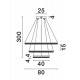 Triac Dimmable Sandy Black Aluminium LED 97 Watt 220 Volt 9452Lm 3000K IP20 D: 80 H: 300 cm Adjustable Height 